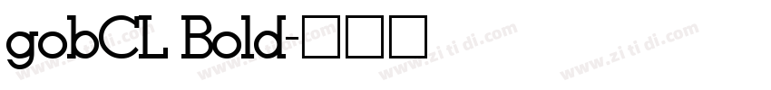 gobCL Bold字体转换